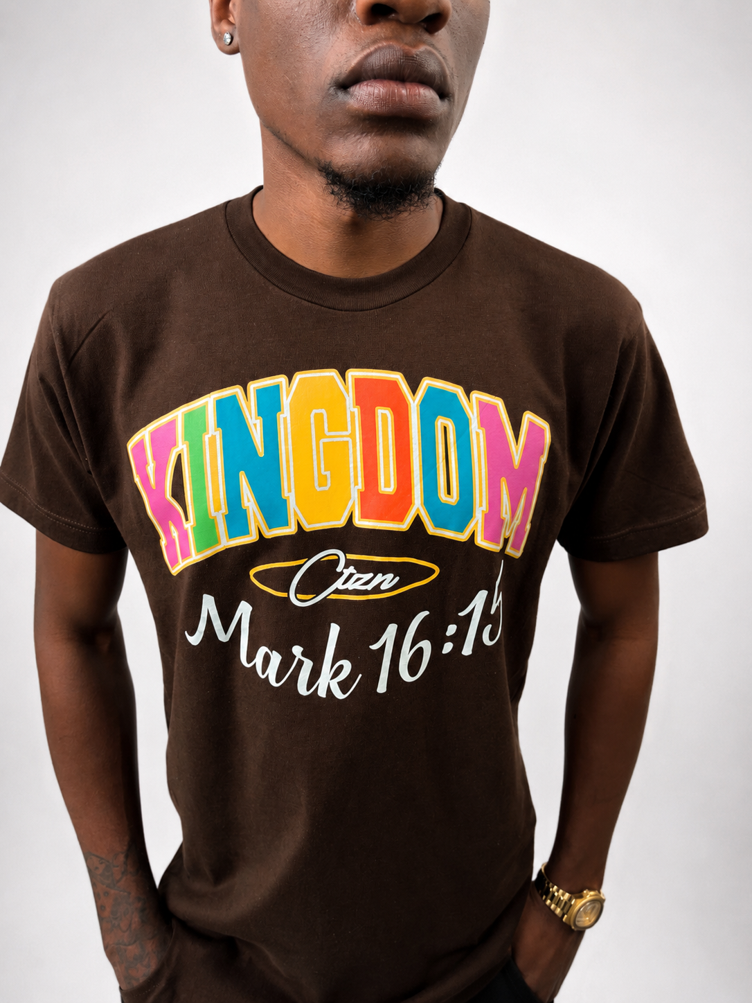 Brown KINGDM Tee