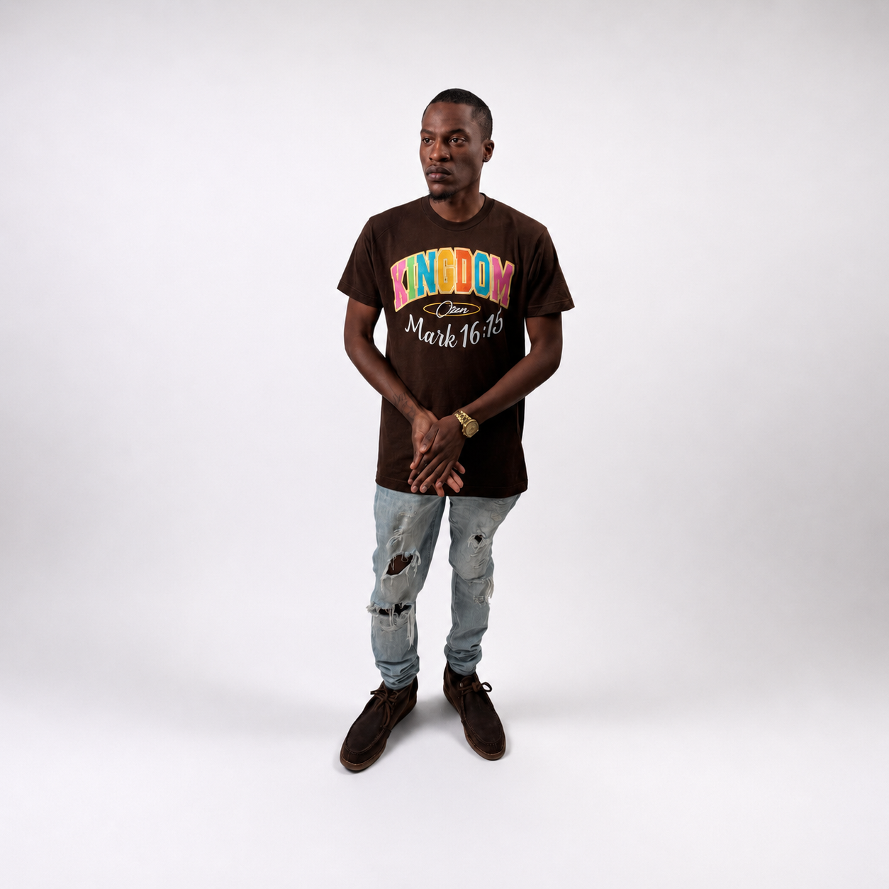 Brown KINGDM Tee