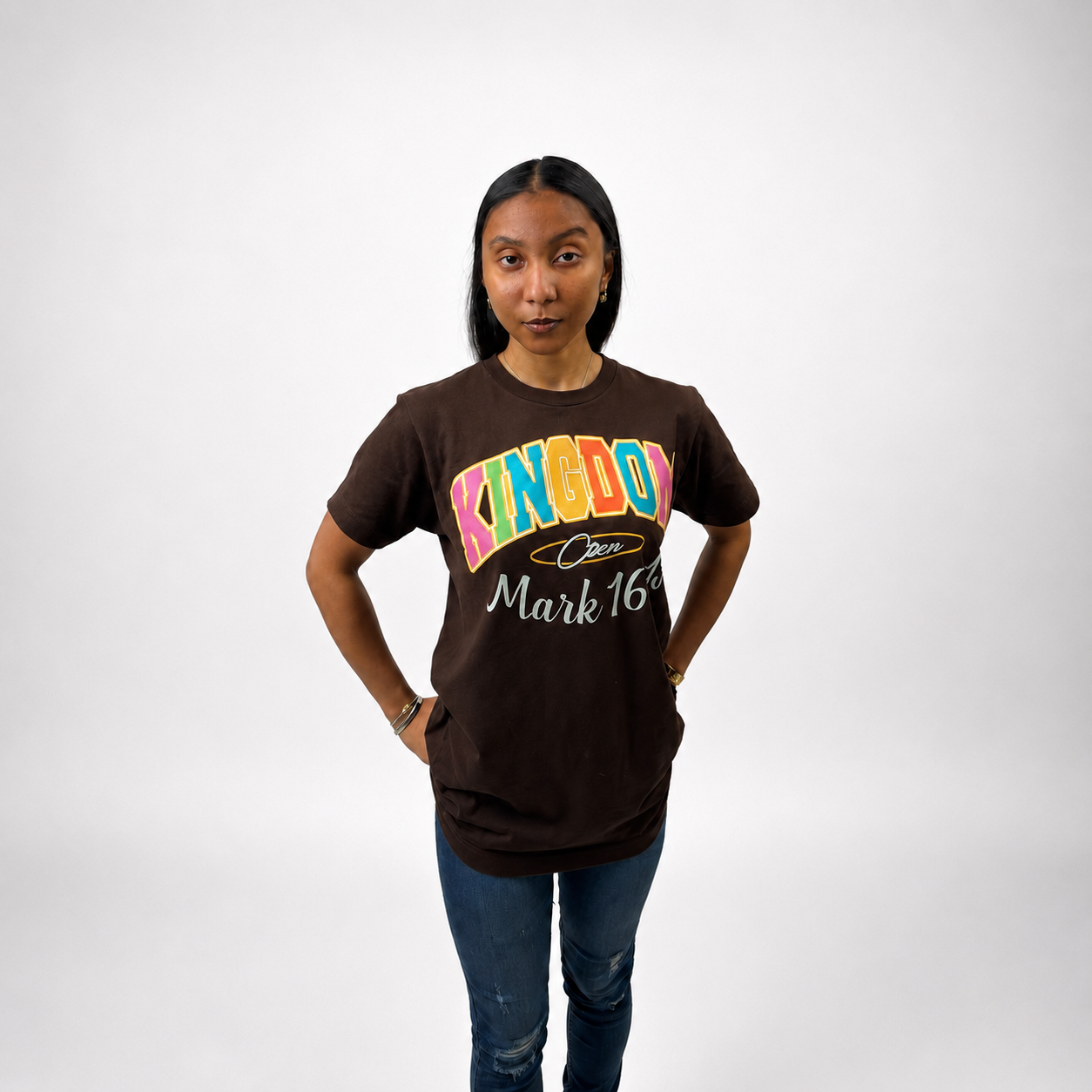 Brown KINGDM Tee
