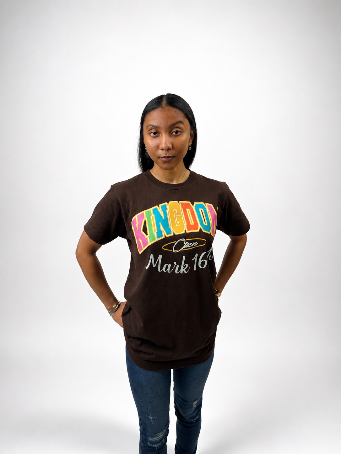 Brown KINGDM Tee